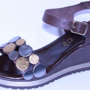 Sandalia plata-dorada